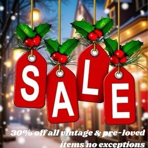 My pre-loved closet is 30% of right now! Like my item and you will get 30% off